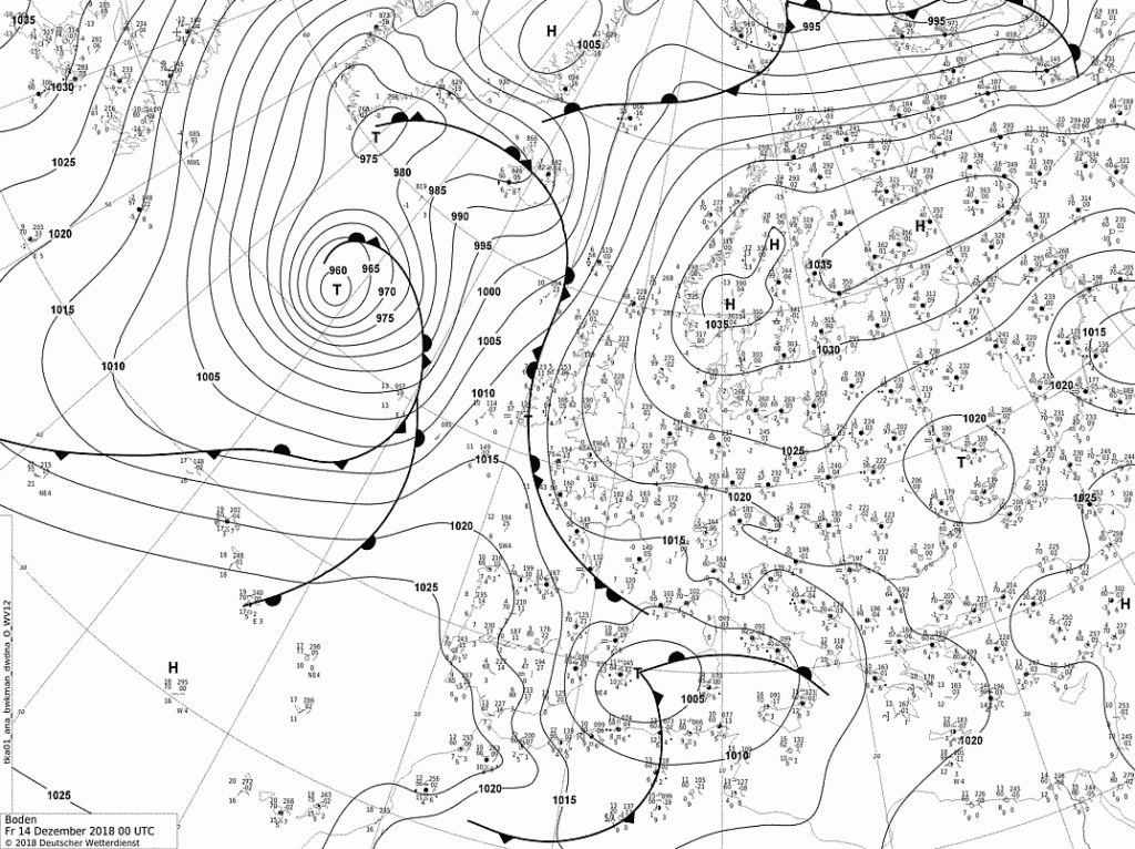 Wetterkarte des DWD